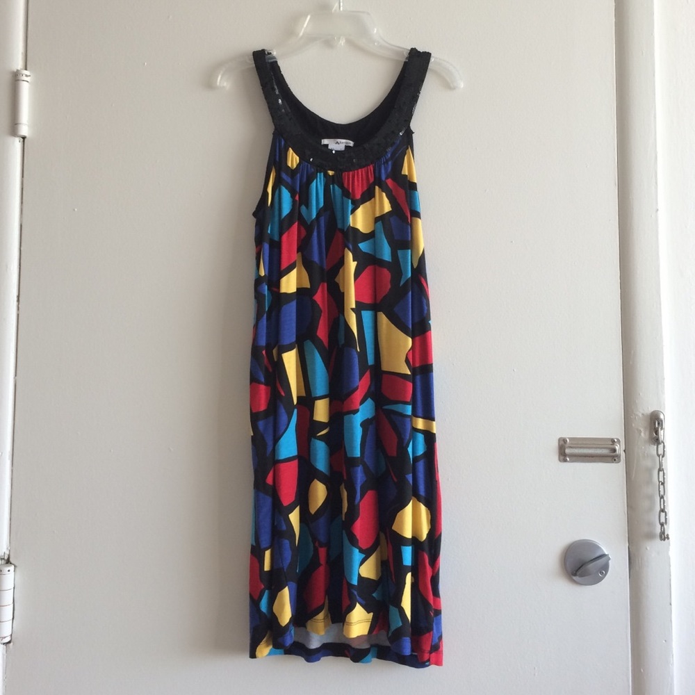 Kensie sequin collar geometric dress
